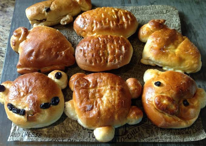 Variety of Cute Animals Fresh Bread-多種可愛動物青蛙,烏龜,豬豬,鯨魚,刺蝟,綿羊照型麵包❤!!! 食譜成品照片
