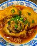 Đậu hủ dồn thịt sốt cà chua