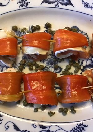 A picture of California Farm Cured Salmon Paprika Rolls.