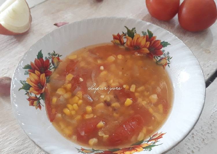 Langkah Mudah untuk Menyiapkan Sup krim jagung rumahan simple dan nagih yang Lezat