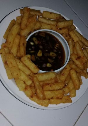 Foto resep Stik Kentang wortel krispy with Sambal kecap bawang
