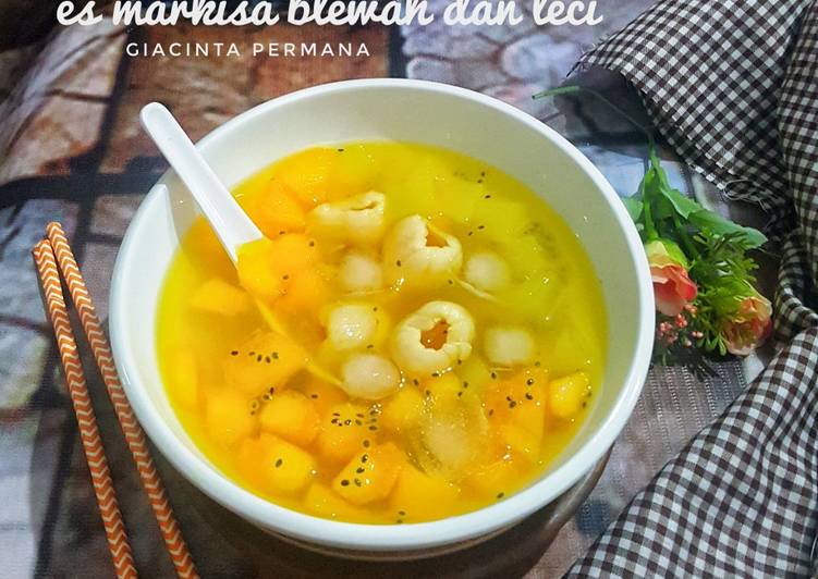 Resep: EnakEs markisa blewah dan leci 