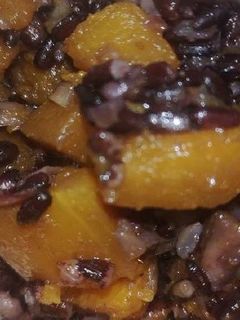 Una foto de Calabaza con arroz negro