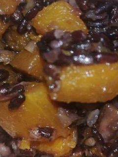 Una foto de Calabaza con arroz negro