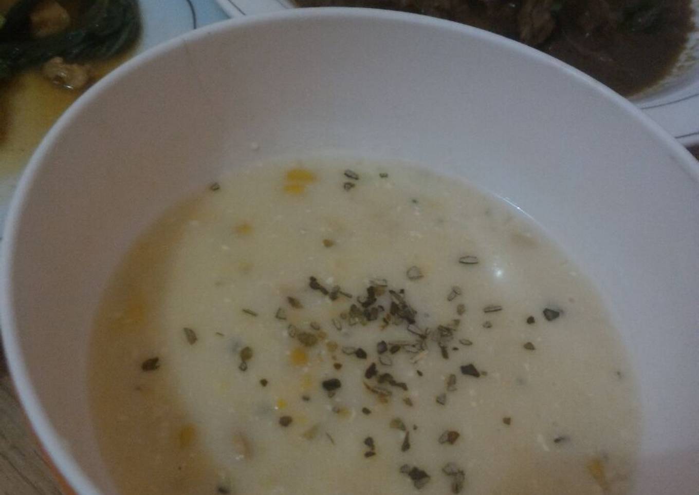 Chiken corn cream soup