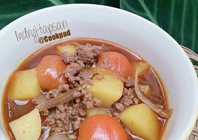 Semur Daging Sapi Cincang Kentang