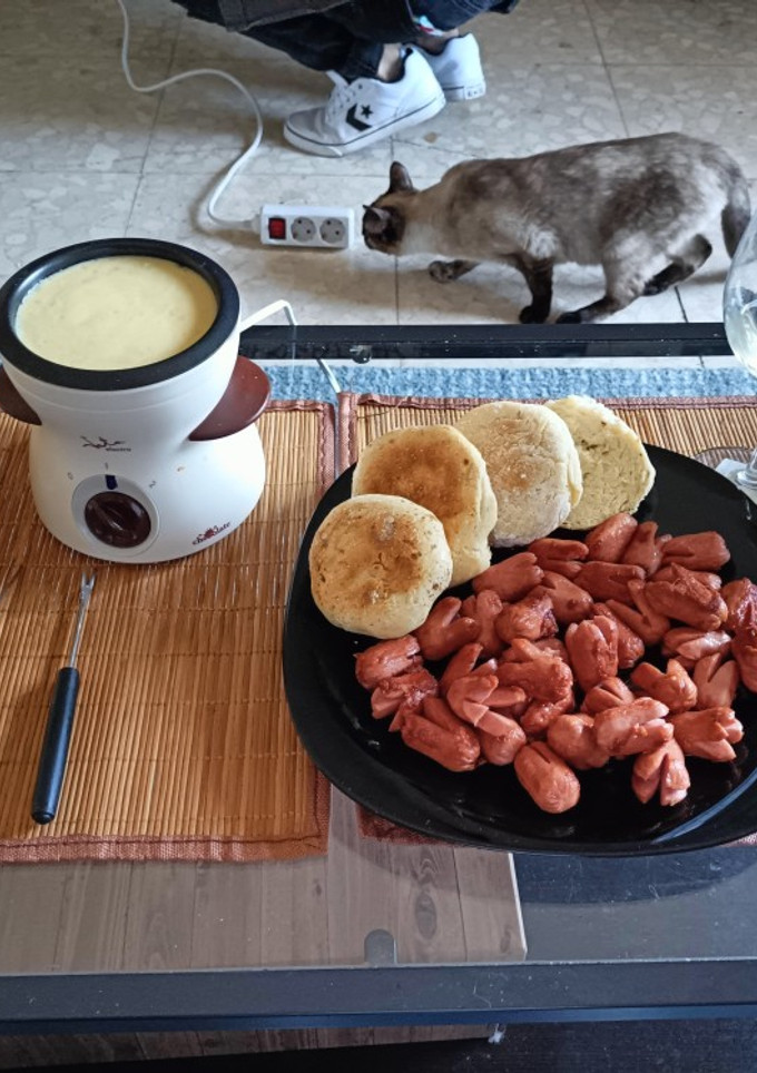 Una foto de Fondue de queso