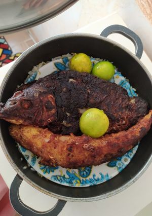عکسی از دستور ماهی کبابی و شوید پلو