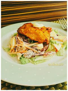 Foto resep Pan Roasted Chicken Breast with Salad