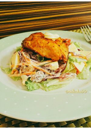 Foto resep Pan Roasted Chicken Breast with Salad