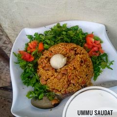 A picture of Rice & beans jollof.