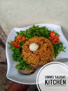 A picture of Rice & beans jollof.
