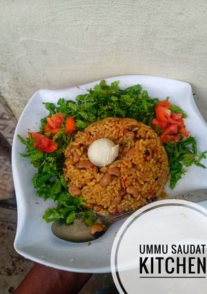 A picture of Rice & beans jollof.