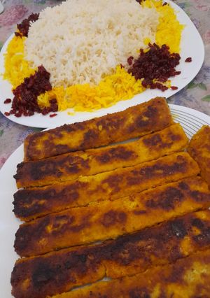 عکسی از دستور کباب کوبیده تابه ای مرغ