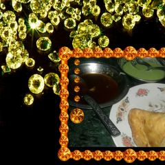 A picture of Left over mix veggie  bread samosa.