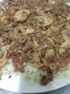 صورة لوصفة رز بالفطر