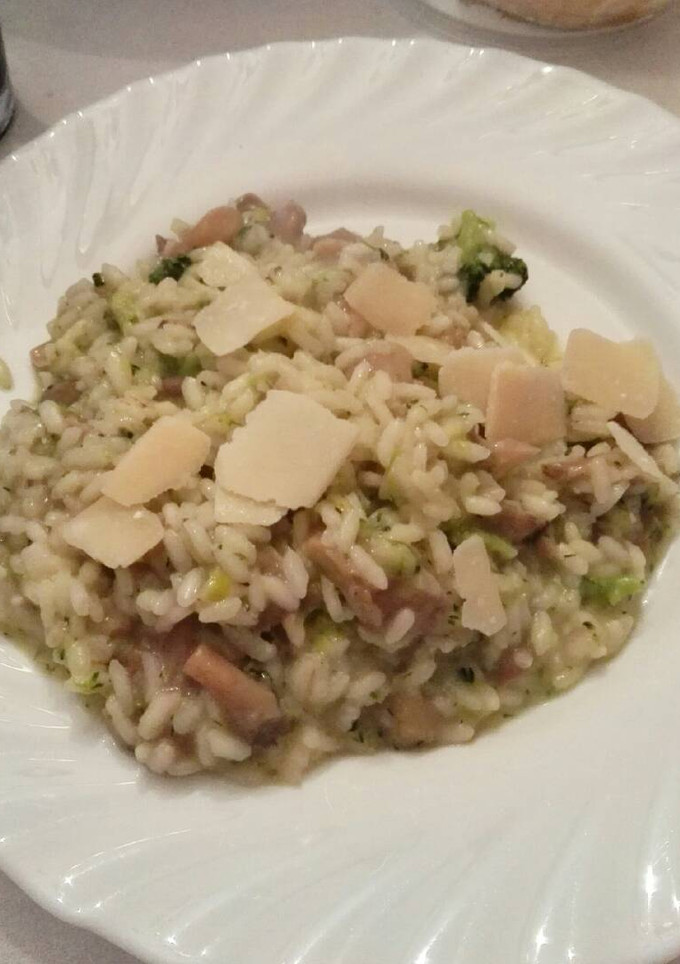 Una foto de Risotto de brócoli y setas