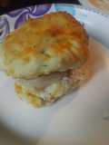 Leftover Thanksgiving Turkey and Gravy Biscuit