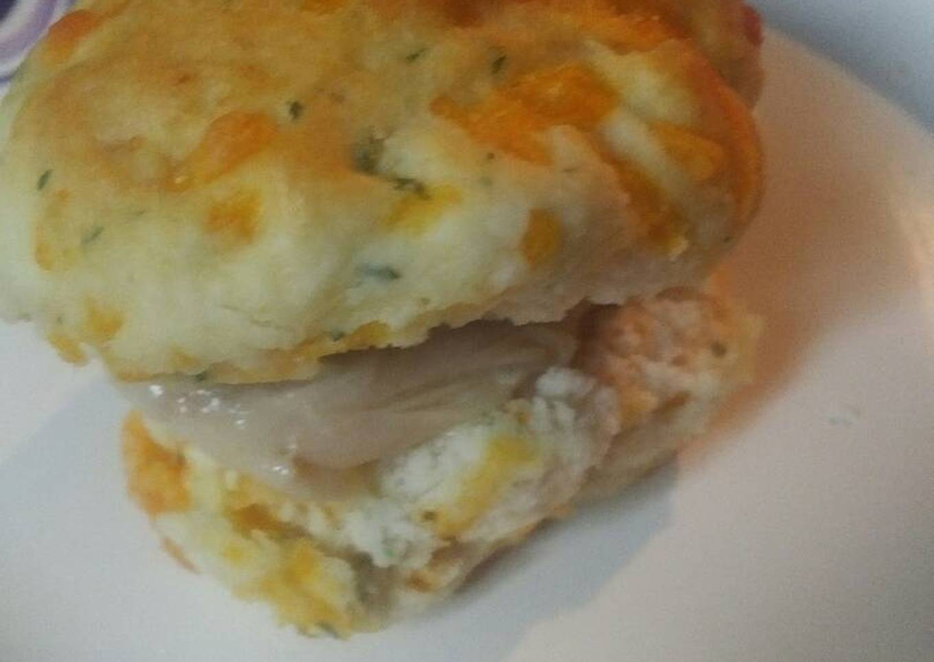 Leftover Thanksgiving Turkey and Gravy Biscuit