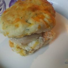 A picture of Leftover Thanksgiving Turkey and Gravy Biscuit.