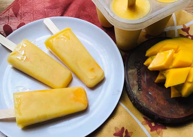 Langkah Mudah untuk Menyiapkan Ice cream mangga, Enak