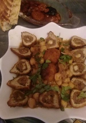 صورة لوصفة طاجين اجاص بمرق الحمص