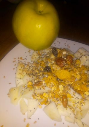 Una foto de Desayuno de los campeones 😋🍏🏆