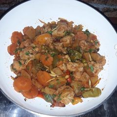 A picture of Vegetable koiyla karahi.