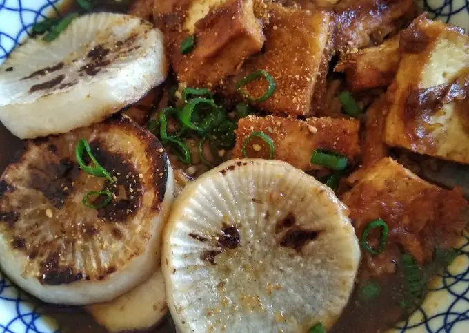 Receta Ramen con nabo, tofu y caldo de carne