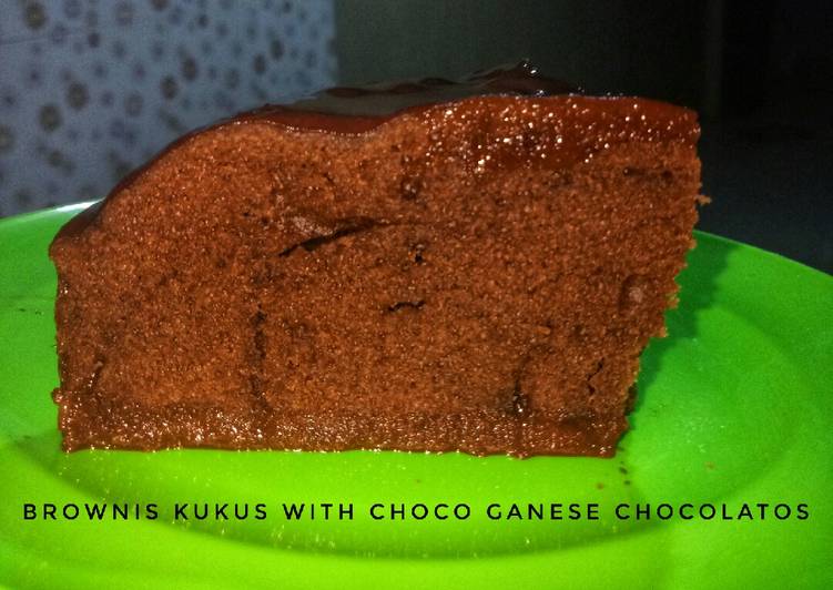 Brownis kukus with choco ganese chocolatos