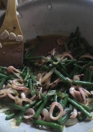 Foto resep Cumi pedas buncis