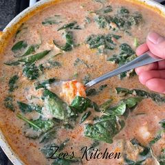 A picture of Creamy Shrimp Spinach.