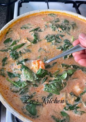 A picture of Creamy Shrimp Spinach.