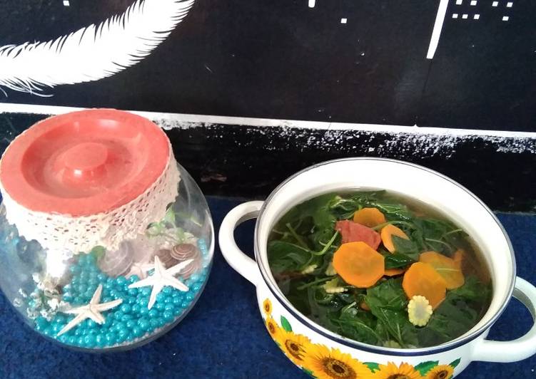 Resep Sayur Bening Kemangi - (Bayam Wortel Jagung Muda (Putren)), Bisa Manjain Lidah