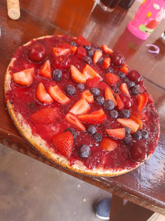 Una foto de Cheesecake de frutos rojos Express