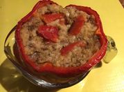 A picture of red lentils and rice