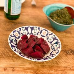 A picture of My love of beetroot💕 - roasted beetroot.