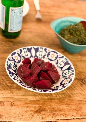 A picture of My love of beetroot💕 - roasted beetroot.