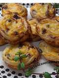 Caracolas de crema y pasas