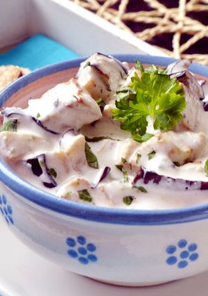 Joghurtos padlizsánsaláta recept fotója