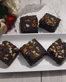 Eggless Mixed Nut Brownie
