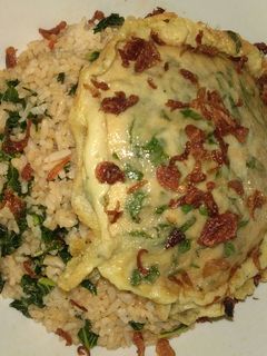 Foto resep Nasi goreng bayam