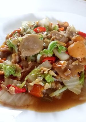 Foto resep Tumis Sawi Putih Mix Bakso Sapi & Sosis
