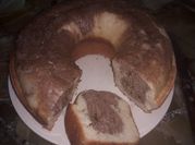 Una foto de budin marmolado