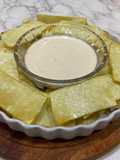 Yam Chip snack with dip