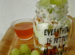 Una foto de Lunch/almuerzo ligero en mason jar (tarro con tapa)