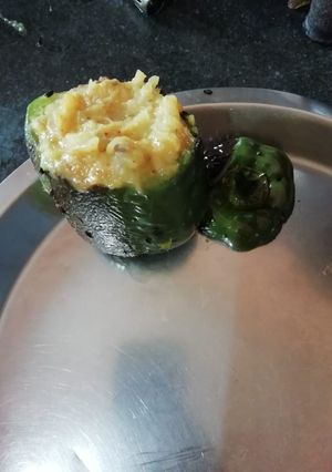 A picture of Stuffed capsicum.