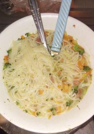 Foto resep Misoa kuah kornet sayur