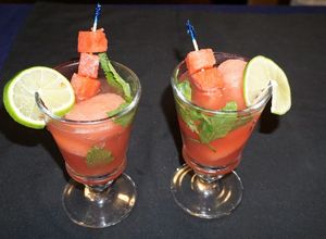 Una foto de Mojito de gin y sandía