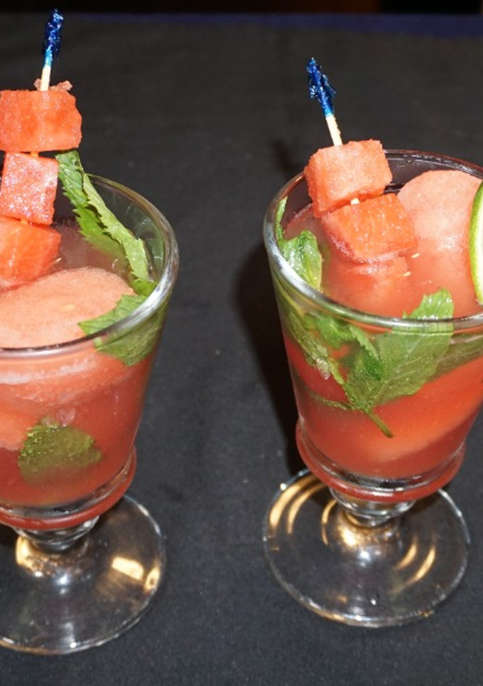 Una foto de Mojito de gin y sandía